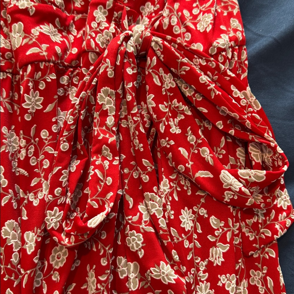 Kaileigh Red Floral Jumpsuit - Picture 5 of 6